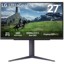  Монитор 27" LG  27GS85Q-B 2560x1440180Hz IPS 2K HDMI DP USB HAS 400cd Ex 27GS85Q-B.ARUZ черный 