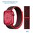  Ремешок нейлоновый Great Case Sport для Apple Watch 38/40/41 мм, 225мм, на липучке, красный+черный (13) 