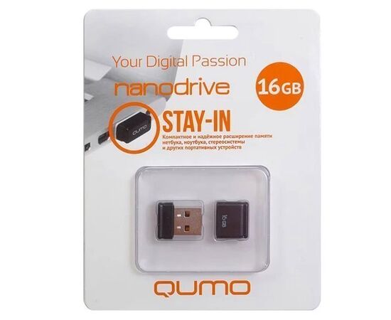  Флэш накопитель USB 16 Гб Qumo Nanodrive (black) 