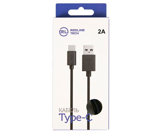  Дата-кабель Red Line USB - Type-C, 2А, черный 