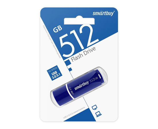  USB 3.0  512GB  Smart Buy  Crown  синий 
