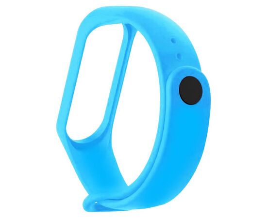  Ремешок силиконовый Krutoff для Xiaomi Mi Band 5/6 (light blue) 