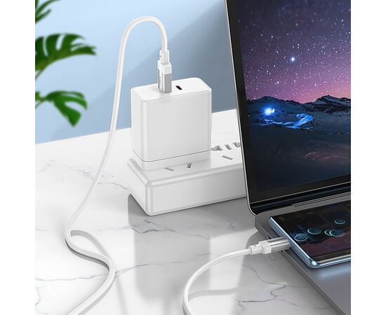  Кабель USB - Type-C Borofone BX108 18W 100см 3A  (white) (234670) 