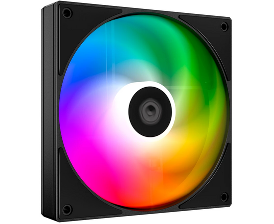  Вентилятор ID-COOLING AS-140-ARGB-K 140x140x25мм (PWM, резиновые углы, черный, 300-1800об/мин, супертихий) Box 