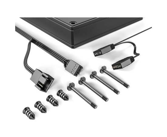  Вентилятор ID-COOLING AS-140-ARGB-K 140x140x25мм (PWM, резиновые углы, черный, 300-1800об/мин, супертихий) Box 