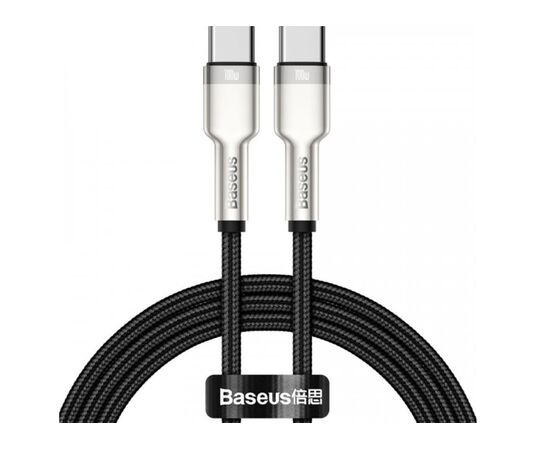  Дата-кабель Baseus Cafule (CATJK-C01) Metal Type-C to Type-C 100W 1m Black 
