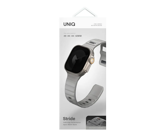  Uniq для Apple Watch 49/46/45/44 mm ремешок STRIDE FKM Rubber Grey 
