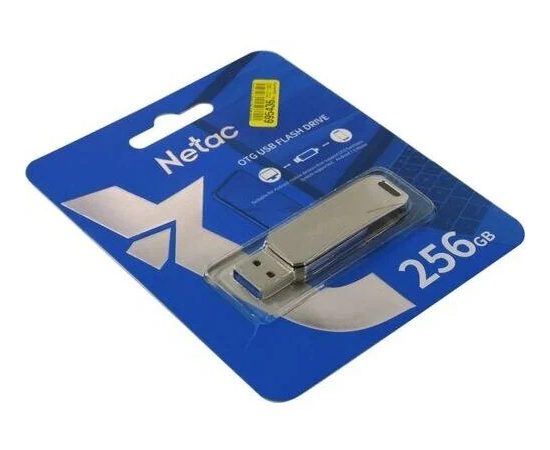  USB-флешка Netac U782C NT03U782C-256G-30PN 256Gb, USB3.0+TypeC, металлическая 