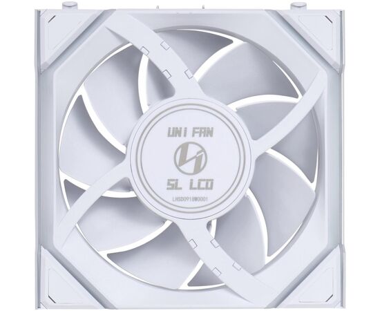  Комплект вентиляторов (3шт.) Lian Li UNI Fan SL Wireless LCD 120 (G99.12SLLCD1W3W.R0)/12SLLCD1W3W White/120x124,5x28мм (1.6” LCD,PWM,ARGB,1900 об/мин) 