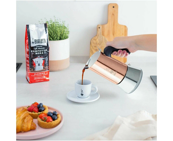  Гейзерная кофеварка Bialetti New Venus Rame Induzione 7284 4 чашки 