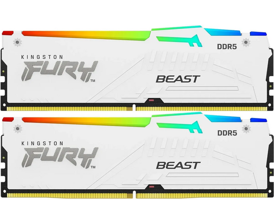  ОЗУ Kingston Fury Beast KF560C30BWAK2-64 DDR5 - 2x 32ГБ 6000МГц, DIMM, White, Ret 