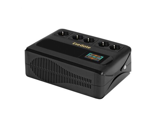  ИБП Exegate EX295686RUS Neo Smart BU-1000.LCD.AVR.5SH 1000VA/500W, цветной LCD-дисплей, AVR, 5*Schuko, Black 